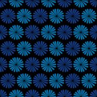 Blue flowers dark background seamless pattern N2