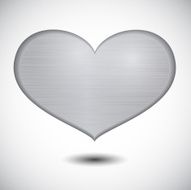 Metal heart Valentine&#039;s Day Vector