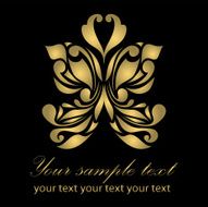 Retro floral butterfly background vector N12