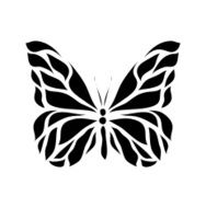 Retro floral butterfly background vector N14