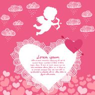 Valentines day angel with bow flyer