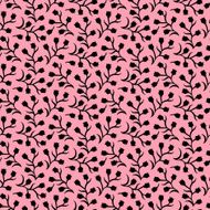 Ditsy floral pattern with small black tulips