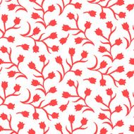Ditsy floral pattern with small red tulips N3