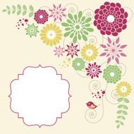 Colorful floral card