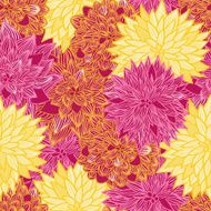 Seamless vector retro floral background N3