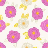 Vector seamless pattern with peonies