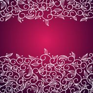 Lace floral ornamental frame