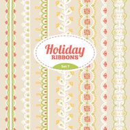 Set of holiday ribbons N5
