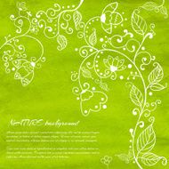 Nice floral greeting card with leaves N34