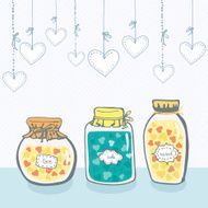 Save the date Floral wedding invitation in vector