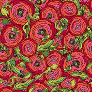 Rose flowers seamless pattern