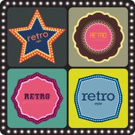 Retro style vector frame collection N2