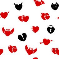 Seamless background with hearts N23