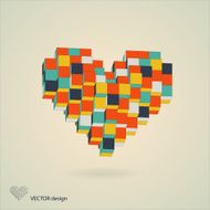 abstract colorful heart N2