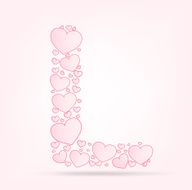 Font of hearts vector illustration N38