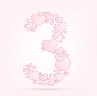 Font of hearts vector illustration N40
