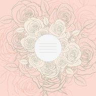 Floral card with roses N11