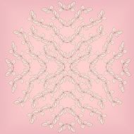 Floral composirion with leaves N6