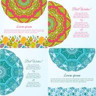 Nice floral greeting card with leaves N36
