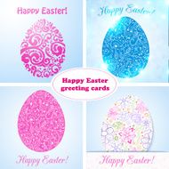 Easter watercolor egg background N2