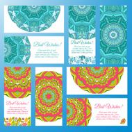 Nice floral greeting card with leaves N37