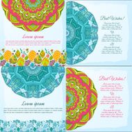 Nice floral greeting card with leaves N38