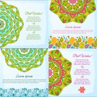 Nice floral greeting card with leaves N39