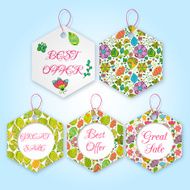 Nice floral greeting card with leaves N41