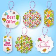 Nice floral greeting card with leaves N42