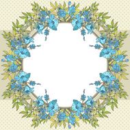 Vintage vector flower frame N98
