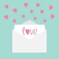 Envelope with hearts Love card