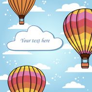 Vector background with air balloons N2