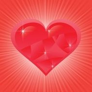 glass heart N6