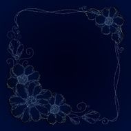Decorative frame with flowers N5