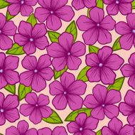 Seamless background with flowers and leaves N2