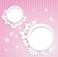 Paper flowers with two rings
