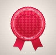 Round label for Valentine&#039;s Day N7