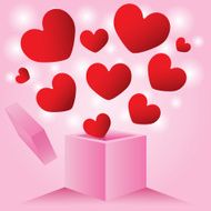 Heart from outside love box