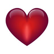 Red glossy heart N5