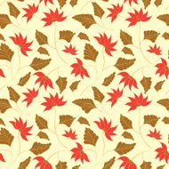 Beauty flowers seamless pattern