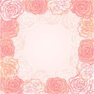 Valentine flower stripe invitation love card