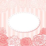 Valentine flower stripe invitation love card N2