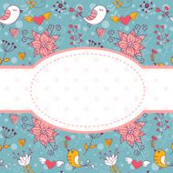 Lovely colorful invitation postcard N4