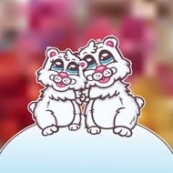 happy family of polar bears N2