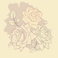 Floral card with roses N12