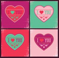 Set of Happy Valentine's Day Cards N3