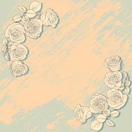Floral frame with roses N6