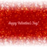 Happy Valentine&#039;s day card hearts light N3