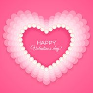 Valentines heart on pink background N2