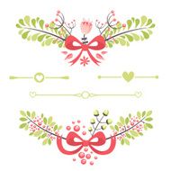 Elegant floral decorative elements cards